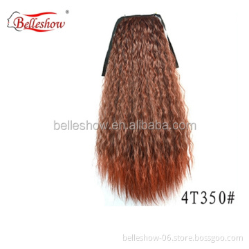 Hot sell Corn hot-sale horsetail synthetic tail strap Corn-long curly-haired ponytail bundled wig ponytail naturl ponytail